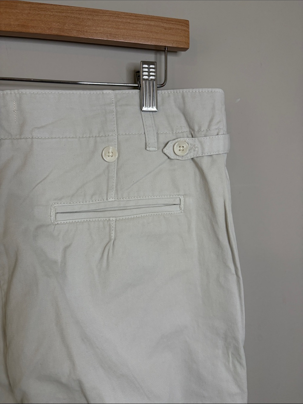 Anthropologie Maeve Pleated Wide Leg Chino Trousers Cotton Pant  Khaki Sz 12 NEW - Picture 8 of 12